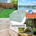 Ingenuity Tuckaway Toddler Folding Tub, Converts Shower to Tub, Folds to Store, Easy to Clean, No Assembly Required, Portable Baby Bathtub for Travel, 12M-5Y