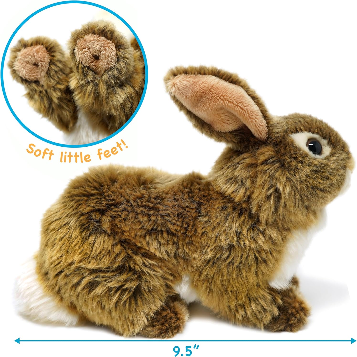 Brigid The Brown Rabbit - 10 Inch Stuffed Animal Plush Bunny