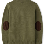 Gymboree,Boys,and Toddler Long Sleeve Embroidered Crew Neck Pullover Sweater,Olive Critters,4 Years