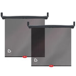 Munchkin Brica Sun Safety Car Window Shade with Heat Alert, Helps Block UVA/UVB Rays, 2 Pack, Black