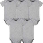 Gerber baby-boys 5 Pack Onesies Multi-packs Bundle Interlock 180 Gsm