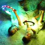 TOSY Flying Ring - 16 Million Color RGB LEDs or 12 LEDs, Super Bright, Lost Mode, Auto Light Up, Camping Essentials for Kids/Teens/Boy/Girl, Safe & Soft, Waterproof, Pool/Beach Games, Lightweight Toy