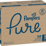 Pampers Pure Protection Baby Diapers, Size 5 (27+ lbs), 132 Count, Up to 100% Leakproof, Premium Plant-based Skin Protection, Hypoallergenic Soft Diapers