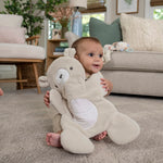 Ingenuity InLighten Baby Bouncer Seat with Light Up-Toy Bar and Bear Tummy Time Pillow Mat - Nate, Newborn and up