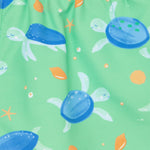 Little Me Clothes for Baby Boys' Turtle Swim Trunks, Green Turtle, 6-9 Month