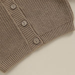 Newborn Baby Girl Boy Cute Long Sleeve Button Up Cardigan Toddler Knit Sweater Infant Fall Winter Clothes (Khaki, 0-3 Months)