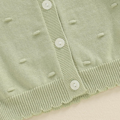 Infant Baby Girl Cardigan Sweater Long Sleeve Button Up Knit Sweatshirt Jacket Toddler Baby Girl Fall Outfits (Green, 0-6 Months)
