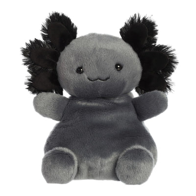 Aurora® Adorable Palm Pals™ Party Sized Onyx Axolotl™ Stuffed Animal - Fun Collectible Plush for Kids and Adult Collectors - Perfect for Decorating Rooms and Birthday Gifts - Black 8 Inches