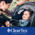 Chicco KeyFit Max Zip ClearTex Infant Car Seat and Base, Rear-Facing Seat for Infants 4-30 lbs., Infant Head and Body Support, Compatible with Chicco Strollers, Baby Travel Gear, Apex/Black