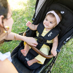 Joie Ginger 4-in-1 Convertible Pramette and Stroller, Height Adjustable seat, All-Wheel Suspension, Extra Storage – for Newborns and Toddlers (Evergreen)