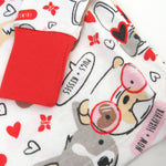 HonestBaby Celebration 2-Piece Pajamas Sleepwear PJs 100% Organic Cotton for Baby, Toddler, Kids, Pug Love, 18 Months