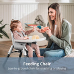 Chicco Zest 4-in-1 Folding High Chair, Feeding Chair, Toddler Chair and Youth Stool, Multi-Use Easy Clean High Chair | Capri/Blue