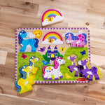 Melissa & Doug Wooden 6-Piece Unicorn and Rainbow Chunky Puzzle for Toddler Boys and Girls 2+