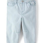 The Children's Place,Baby Girls,and Toddler Barrel Leg Jeans,Max Wash,18 Months,24 Months