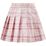 Zoushen Toddler Little Girls Skirts High Waisted A Line Pleated Pink Plaid Summer Skirts 2T