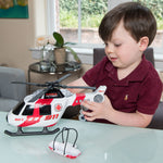 Sunny Days Entertainment Maxx Action Large Helicopter - Lights and Sounds Vehicle with Motorized Turbine and Spinning Rotors
