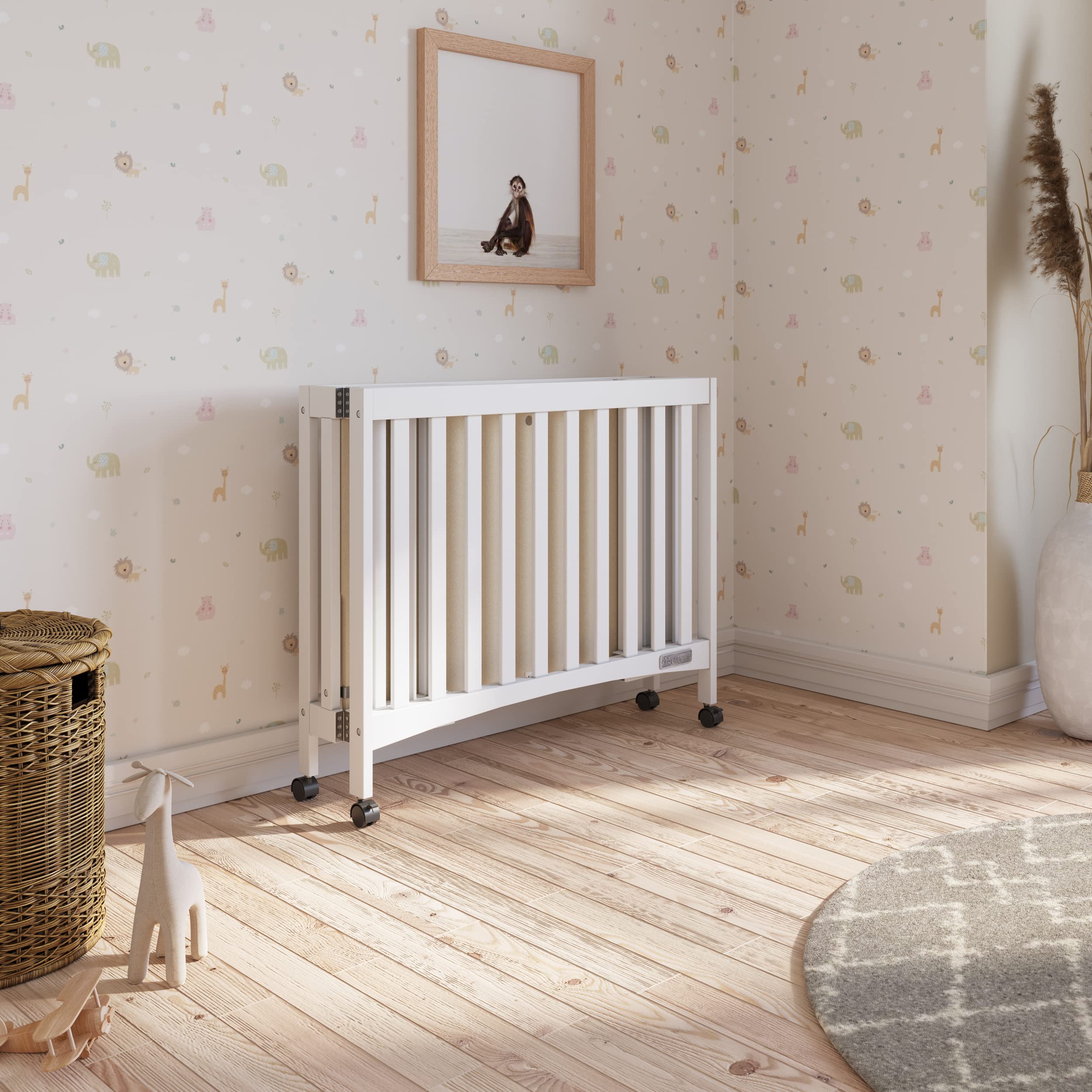 Child Craft London Mini Compact Folding Portable Crib - Baby Bedding ...