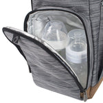 Fisher-Price Drawstring Diaper Bag Backpack with Wipes Pocket, Insulated Bottle Compartment, Stroller Straps