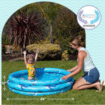 Inflatable Kiddie Pool for Toddlers, 48"X12" Round Plastic Blow Up Kids Swimming Pool, Outdoor Water Play, Ball Pit Toys for Kids Age 2 3 4 5, Summer Essential Baby Splash Pools with Cushioned Floor