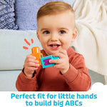 MEGA BLOKS First Builders Toddler Building Blocks Toy Set, ABC Musical Train with 50 Pieces, Music and Sounds, Ages 1+ Years