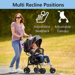 Dream On Me Vista Moonwalk Baby Stroller in Pink, Lightweight Infant Stroller with Compact Fold, Multi-Position Recline Umbrella Stroller with Canopy, Extra Large Storage and Cup Holder