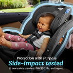 Graco Turn2Me 3-in-1 Rotating Convertible Car Seat, Brighton, Rear-Facing Rotation, Forward-Facing Mode, Highback Booster Up to 100 lbs, Adjustable Headrest & Harness, Steel Reinforced Frame