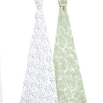aden + anais Essentials Swaddle Blanket, Muslin Blankets for Girls & Boys, Baby Receiving Swaddles, Newborn Gifts, Infant Shower Items, 2 Pack, Harmony