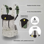 LÍLLÉbaby Complete All Seasons Ergonomic 6-in-1 Baby Carrier Newborn to Toddler - with Lumbar Support - for Children 7-45 Pounds - 360 Degree Baby Wearing - Inward & Outward Facing - Salt and Pepper