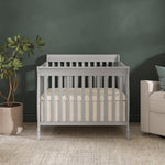 Dream On Me Aden 4-in-1 Convertible Mini Baby Crib in Cherry, GreenGuard Gold & BSA, Sustainable Pinewood, Non-Toxic Finish, 3 Mattress Heights, Converts to Mini Day & Twin-Size Bed