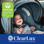 Chicco KeyFit Max Zip ClearLux Infant Car Seat and Base, Rear-Facing Seat for Infants 4-30 lbs., Zip-Open Privacy Shield, Compatible with Chicco Strollers, Baby Travel Gear | Midori/Blue