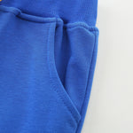 AMIYAN Boys Cotton Pants Toddler Sweatpants Boys Joggers Pants with Pocket Drawstring Royal Blue 4T