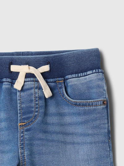 GAP Baby Boys Ribbed Waist Slim Pull-On Denim Medium Wash 12-18M