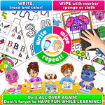 Curious 2 Learn Montessori pre-Assembled Busy Book for Toddlers Ages 3 and Up, Pre K Preschool Learning Activities Book - Autism Sensory Learning & Education Toys Kindergarten Workbook (Blue)