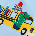 Gymboree,and Toddler Embroidered Graphic Short Sleeve T-Shirts,Dino Bus,12