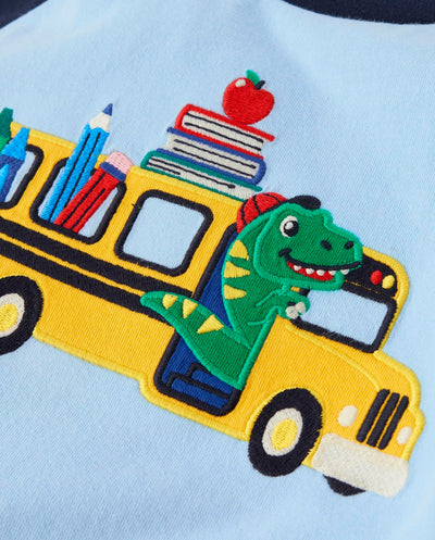 Gymboree,and Toddler Embroidered Graphic Short Sleeve T-Shirts,Dino Bus,12