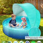 Jasonwell Kiddie Baby Pool with Canopy - Foldable Infant Toddler Kids Pool with Shade Baby Beach Essentials Tent Swimming Wading Pools for Toddlers 1-3 + Kids Dogs Ball Pit Backyard Water Play G, 40"