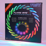 TOSY Flying Ring - 36 RGB Multicolor LEDs, Super Bright, Lost Mode, Auto Light Up, Easter Basket Stuffers Gift for Kid/Teen/Boy/Girl, Safe, Waterproof, Pool/Beach/Camping Toy