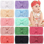 CÉLLOT Super Stretchy Soft Knot Headbands with Hair Bows Head Wrap Hair Accessories For Newborn Baby Girls Infant Toddlers Kids