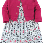 Luvable Friends baby-girls Dress and Cardigan