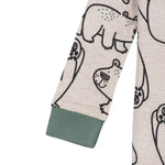 Gerber Baby Boys' 2-Pack Footed Pajamas, Bear Green Stripes White, 0-3 Months