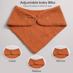 LILY O LAUREL Muslin baby bandana bibs for drooling and teething, 100% cotton, Baby bibs for boys and girls, Muslin Bibs, Drool Bibs – Pack of 8
