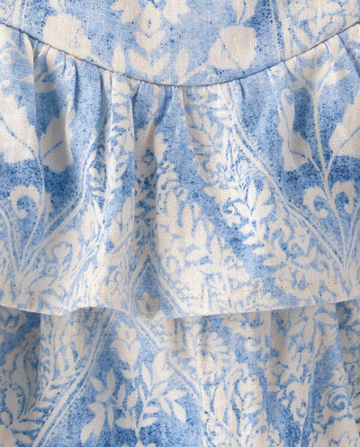 Gymboree,Girls,and Toddler Linen Skirts,Blue Ruffle,3 Years