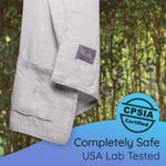 Ring Sling Baby Carrier - USA Lab Tested, 100% Natural Cotton Muslin, Breathable & Ergonomic Ring Sling Grey