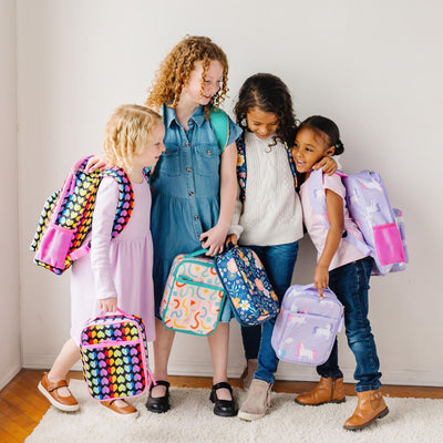 Wildkin ECO rPET Insulated Lunch Bag – Keeps Food Hot or Cold, Easy-Clean Lining, Zippered Pockets & BPA-Free – Boys & Girls, Ideal for School, Travel & Daycare – Rainbow Hearts