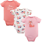 Hudson Baby Unisex Baby Cotton Bodysuits, Free Spirit 3 Pack, 18-24 Months