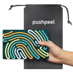 Pushpeel Sensory Activity Board: Silicone Fidget Toy for Calming, Stress, Anxiety, ADHD & Autism | Silent, No Mess | Kids 3+ & Adults | Includes Portable Travel Bag & 11 Strings