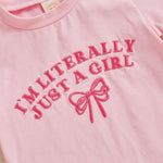 Summer Toddler Baby Girl T-Shirt Bow Letter Embroidery Short Sleeve Tops Cute Graphic Tee Spring Clothes (B Pink, 18-24 Months)