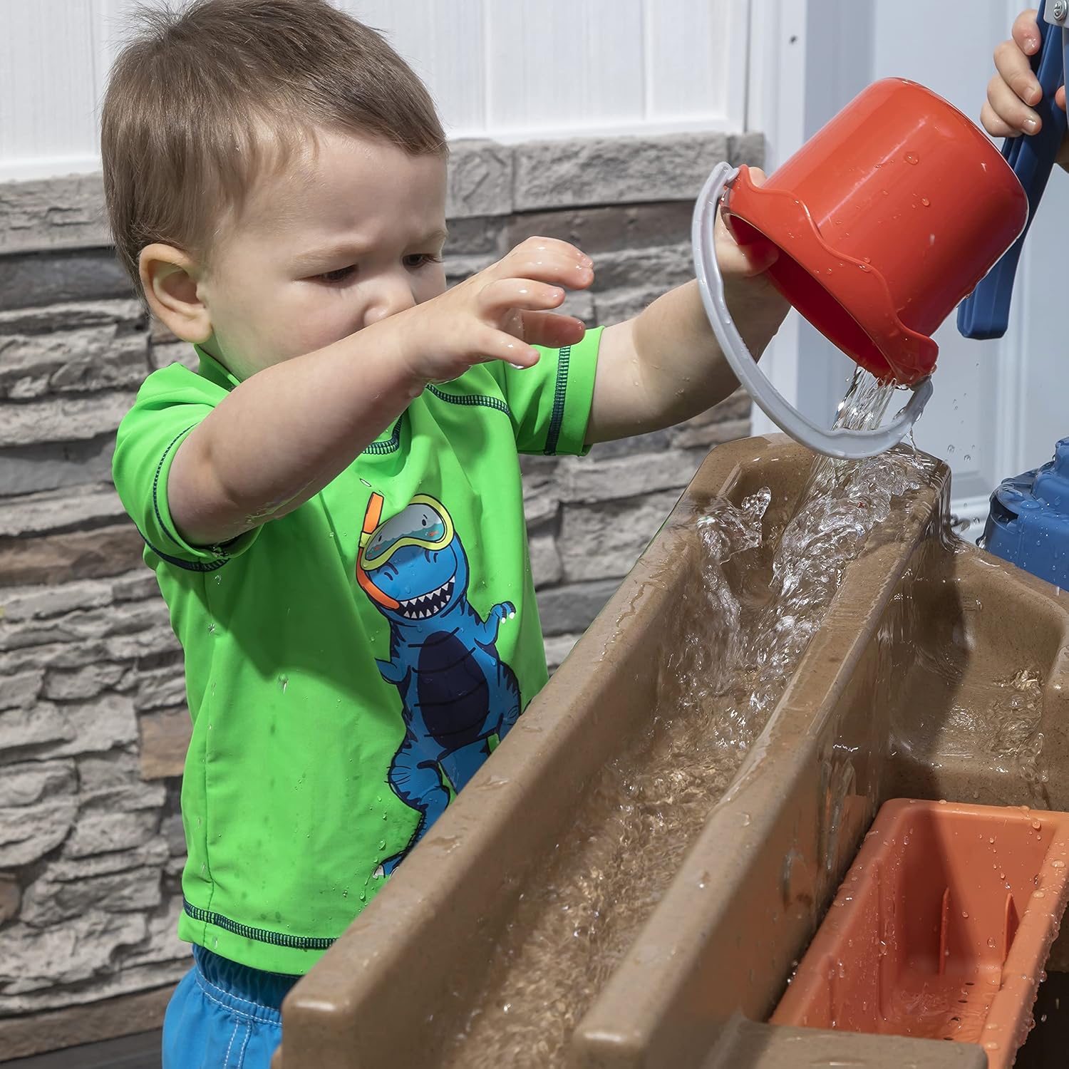 Step 2 Pump & Splash Discovery Pond Water Table, Kids Water Sensory Activity Pool, Summer Outdoor Toys, 10 Piece Toy Accessories, For Toddlers 2+ Years Old