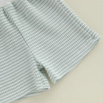 VISGOGO Baby Boy Girls Toddler Summer Outfit Striped T-shirt Toddler Boy Summer Clothes 6 12 18 Months 2 3 4 5 T Short Set