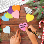 Heart Sticky Notes 3x3 in, 8 Pads, Super Cute Bright Color Strong Adhesive Post, Clean Removal, 82 Sheets/pad